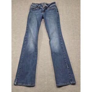 Wrangler Women's Boot Cut Jeans Dark Wash Denim Size 1/2x34
